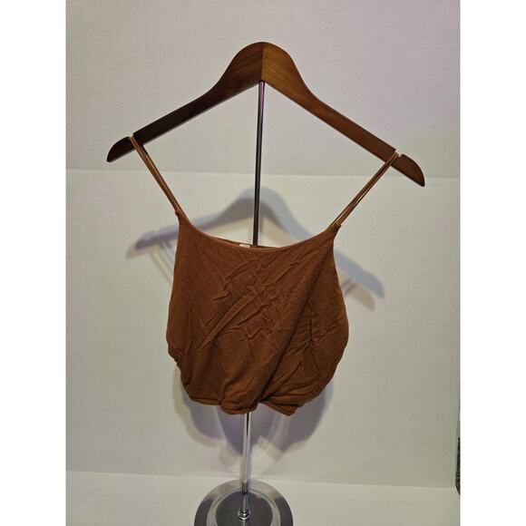 Zenana Women's Brown Spaghetti Strap Tank Top Size XL Soft Stretchy Casual Basic - Picture 2 of 3